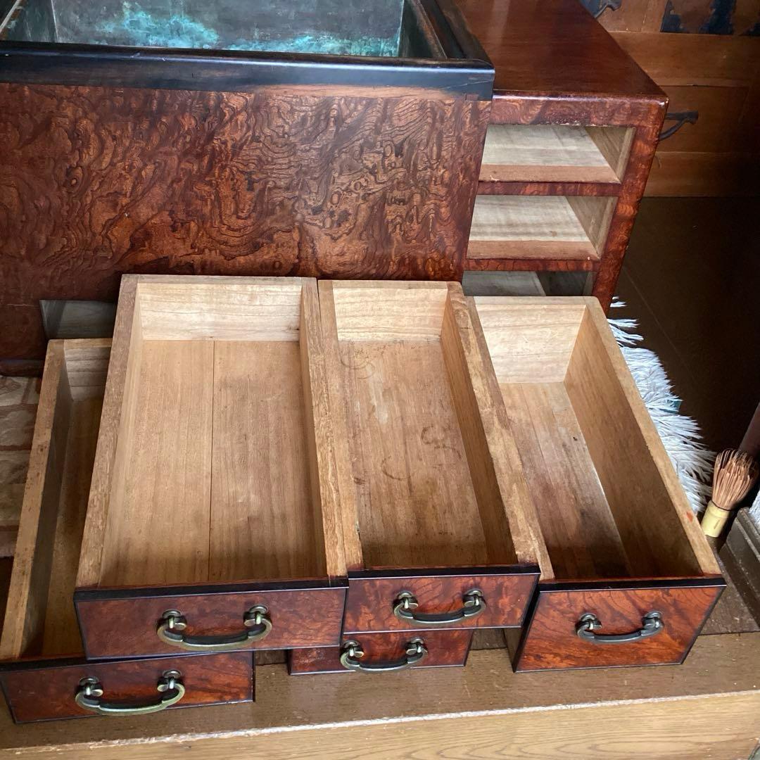 江戸火鉢 長火鉢 関東火鉢 欅 玉杢 銘木 （特注五徳付） - メルカリ