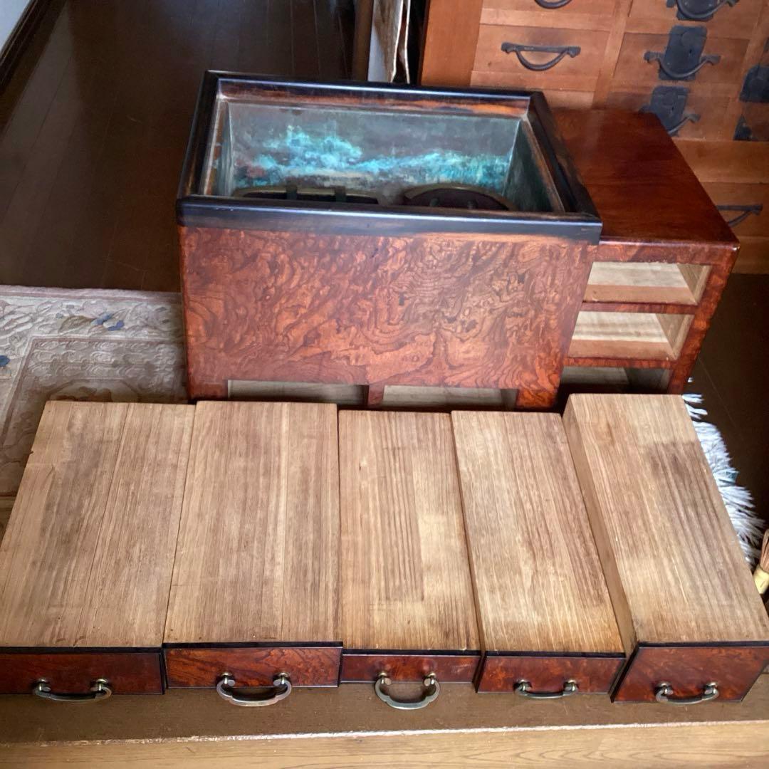 江戸火鉢 長火鉢 関東火鉢 欅 玉杢 銘木 （特注五徳付） - メルカリ