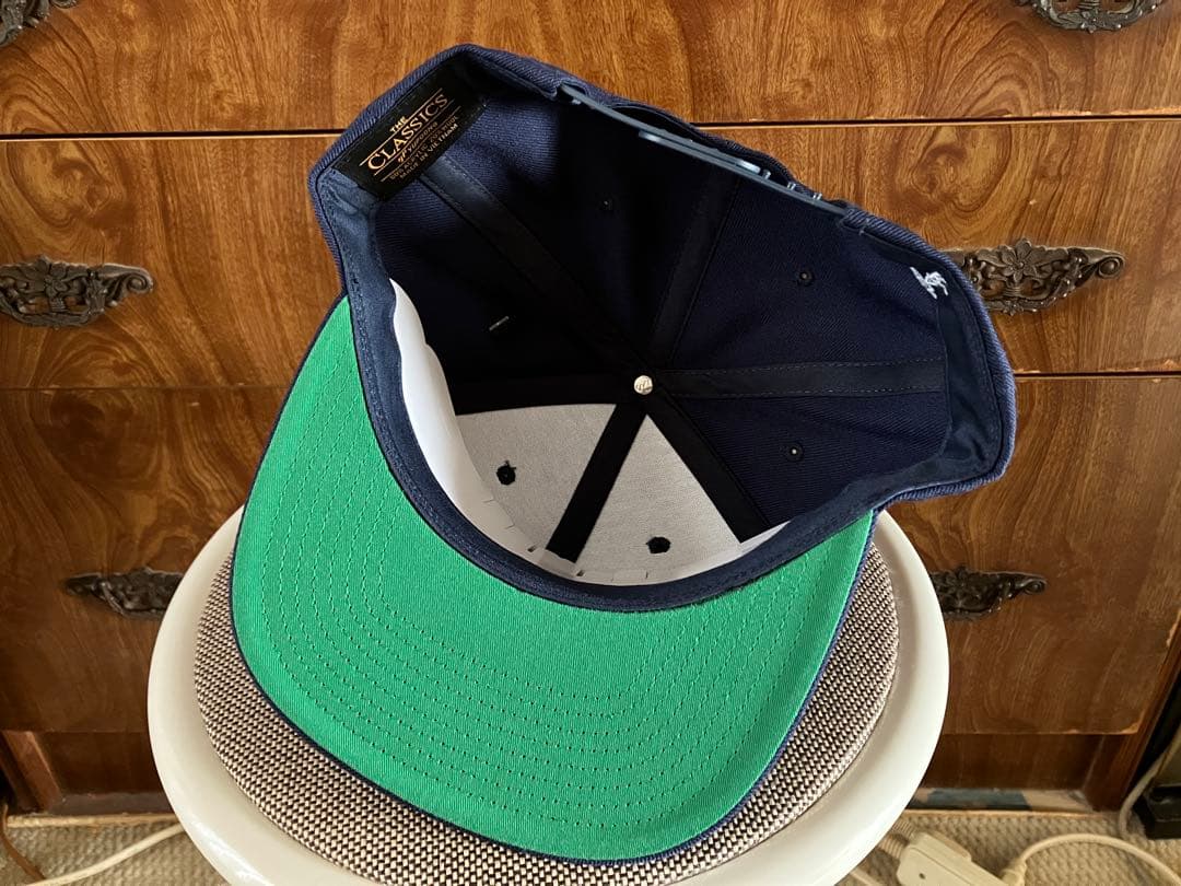 The BONEZ N Logo Flat Visor Cap Navy /The *The
