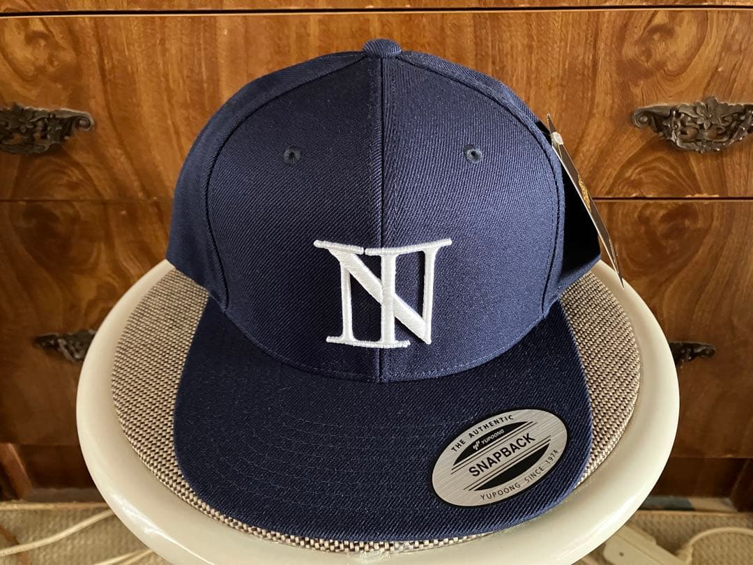 The BONEZ N Logo Flat Visor Cap Navy /The *The