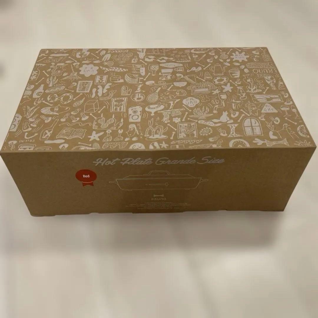 【新品 未使用】BRUNOブルーノホットプレート　グランデ BOE026-RD