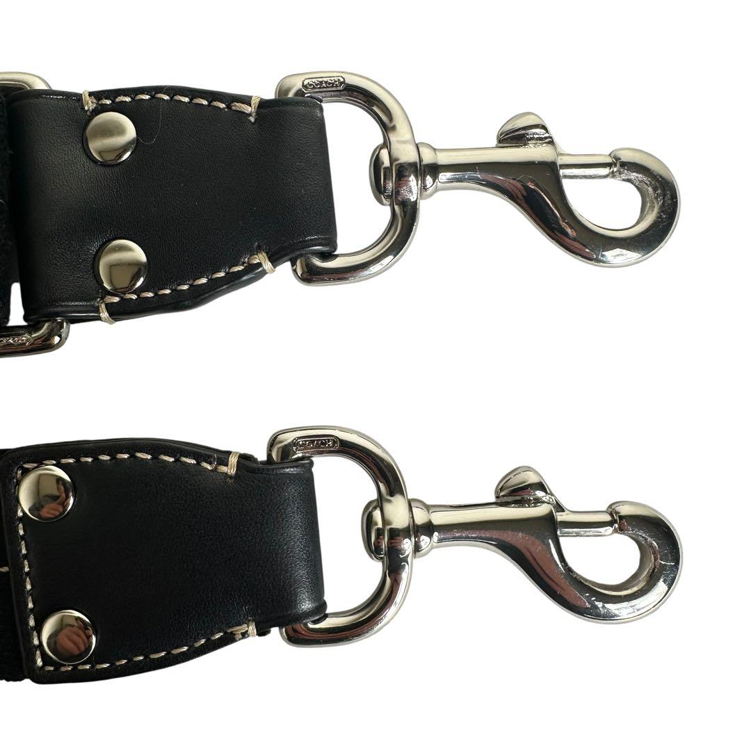 大容量　コーチ　2way ビジネスバッグ　ナイロン　レザー　ブラック