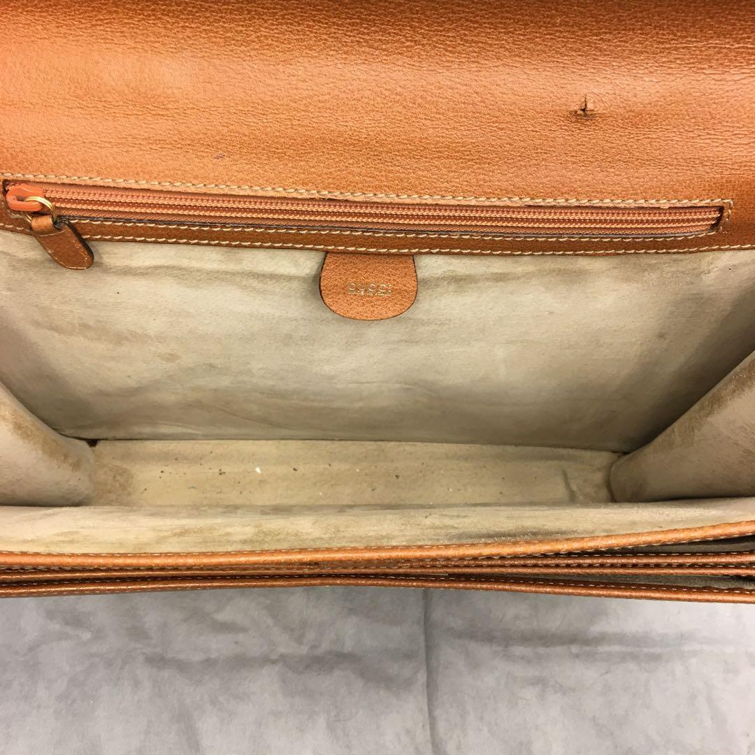 GUCCI グッチ 015 1434 レザー ビジネスバッグ メンズ