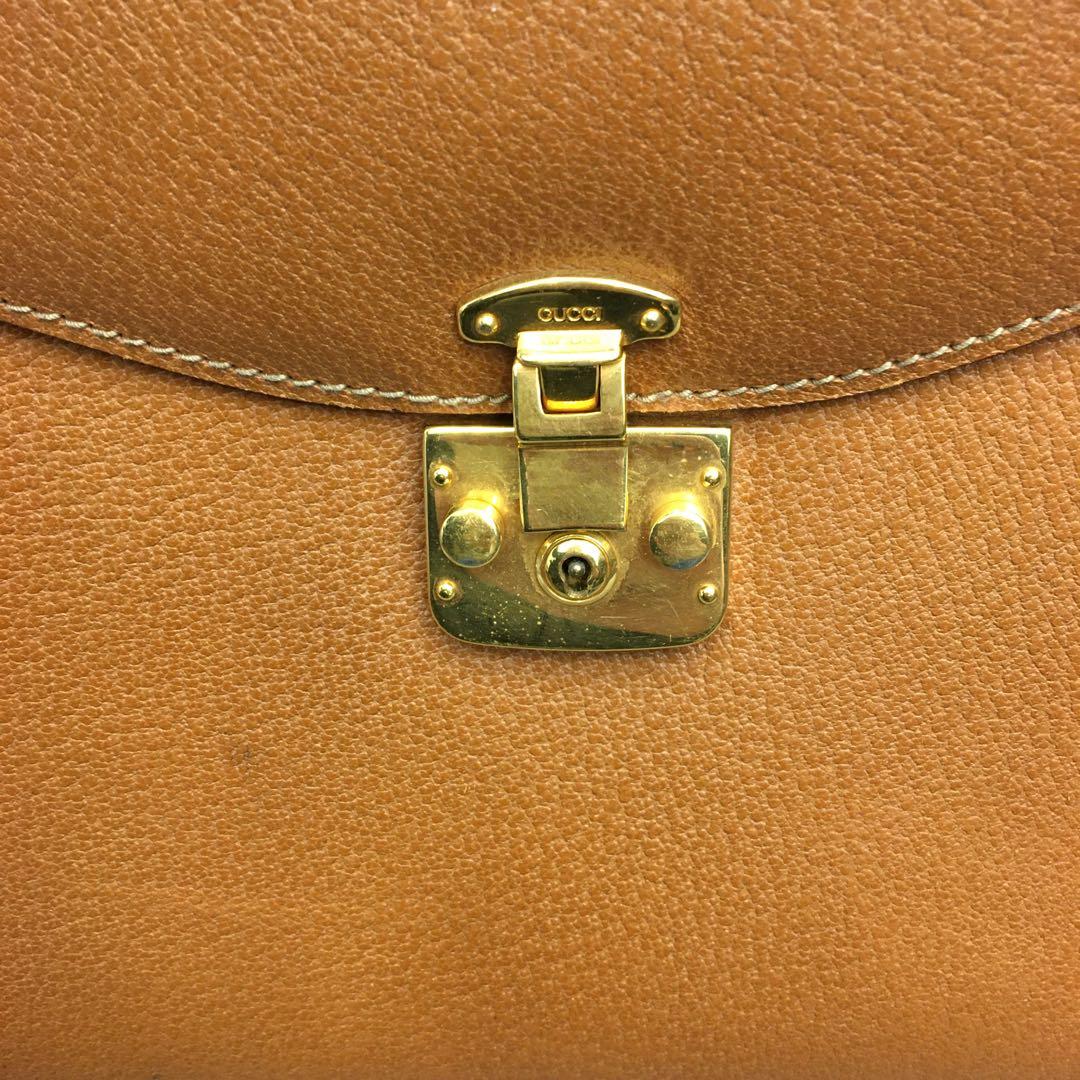 GUCCI グッチ 015 1434 レザー ビジネスバッグ メンズ