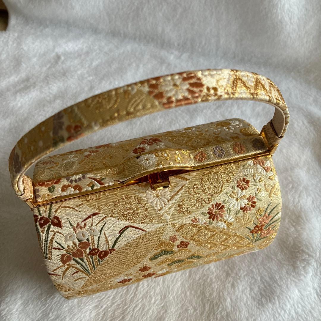 美品　和装バック　織柄豪華な格式あるバック　若い方向け　成人式　振袖　晴れの日