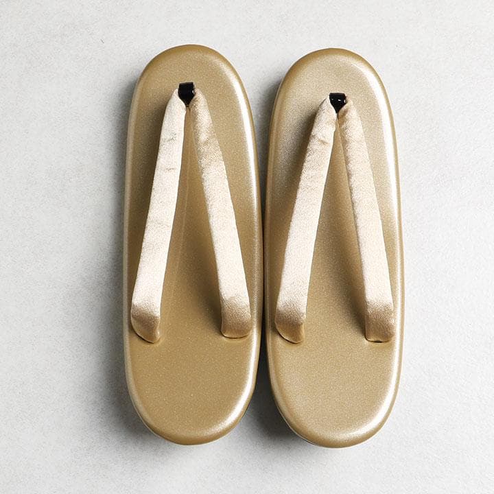 【新品】草履バッグセット 草履26cm (金茶&黒)　03094