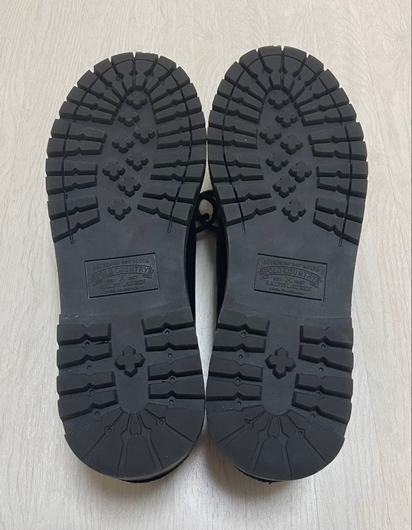 ポロラルフローレン レザー モックトゥ 革靴 ブーツ