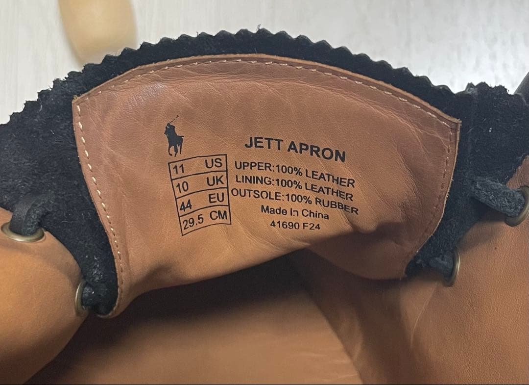 ポロラルフローレン レザー モックトゥ 革靴 ブーツ