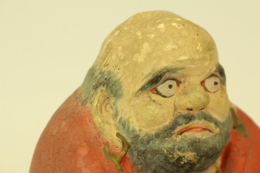 伏見 郷土人形 達磨 在銘 伏見いなり 道八作(ZE464)