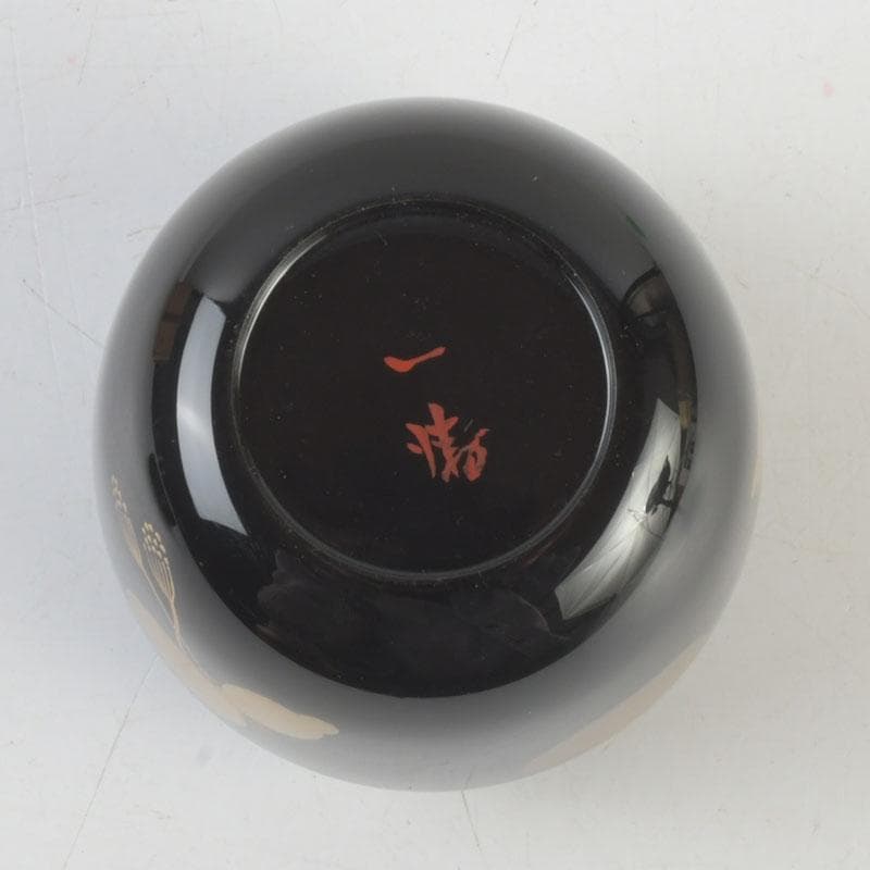 茶道具 加藤一衛造 瓢箪蒔絵 棗 共箱 V 9551