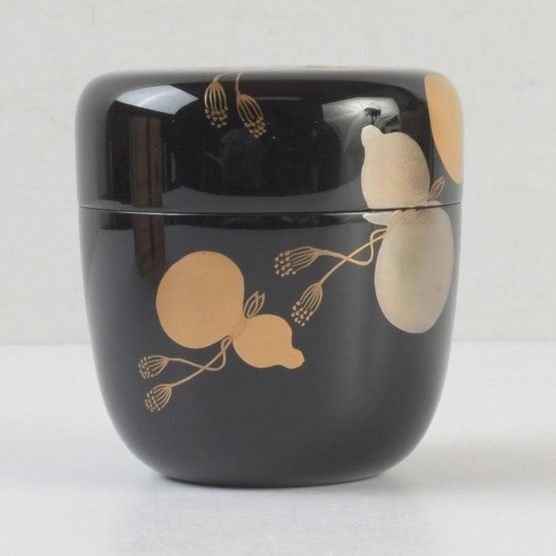 茶道具 加藤一衛造 瓢箪蒔絵 棗 共箱 V 9551