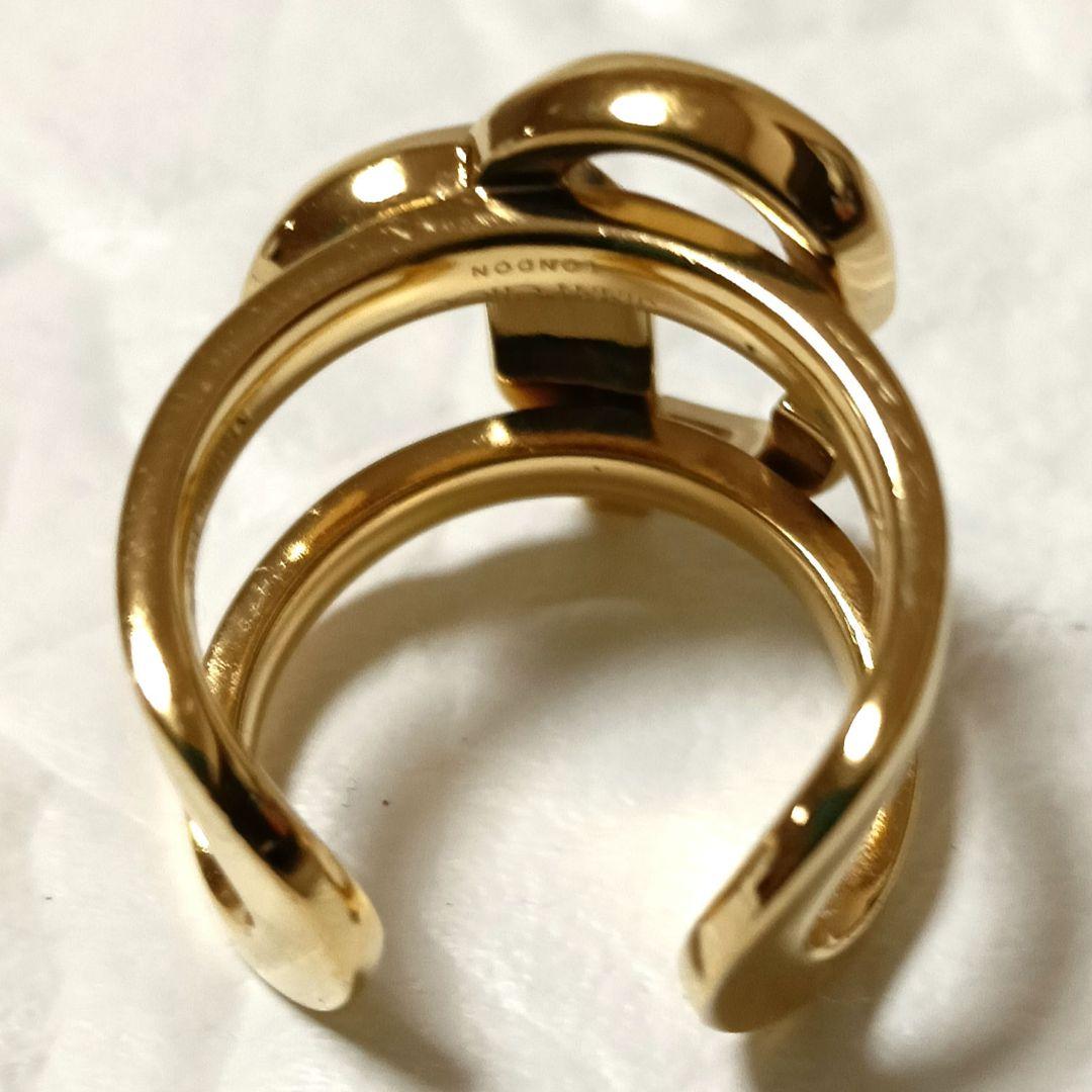 572【美品】JIMMY CHOO JCモノグラムリング 9号 箱 保存袋付き