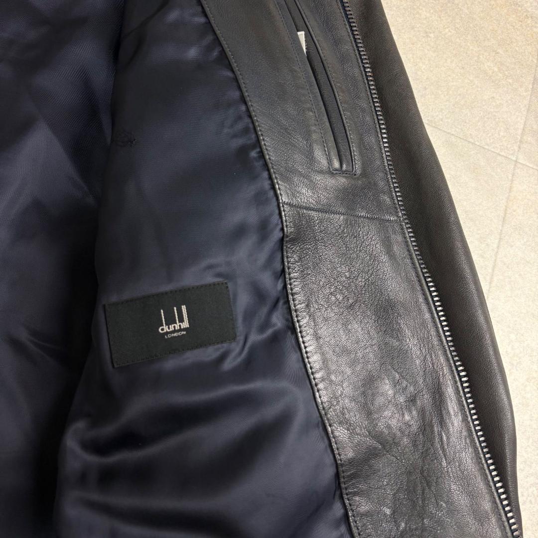 ダンヒル Dunhill ジャケット レザージャケット シングルライダース ラム