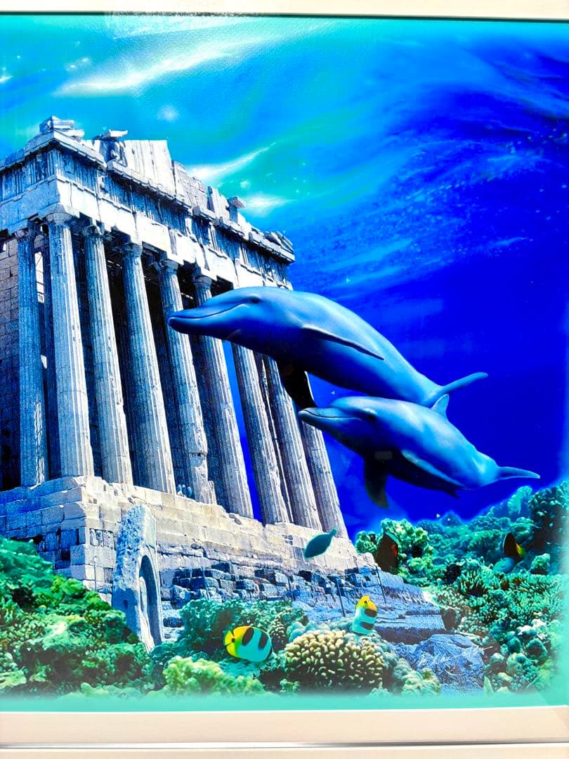 K.TAKAMATSU「アトランティス神殿」シルクスクリーン貴重オリジナル作品