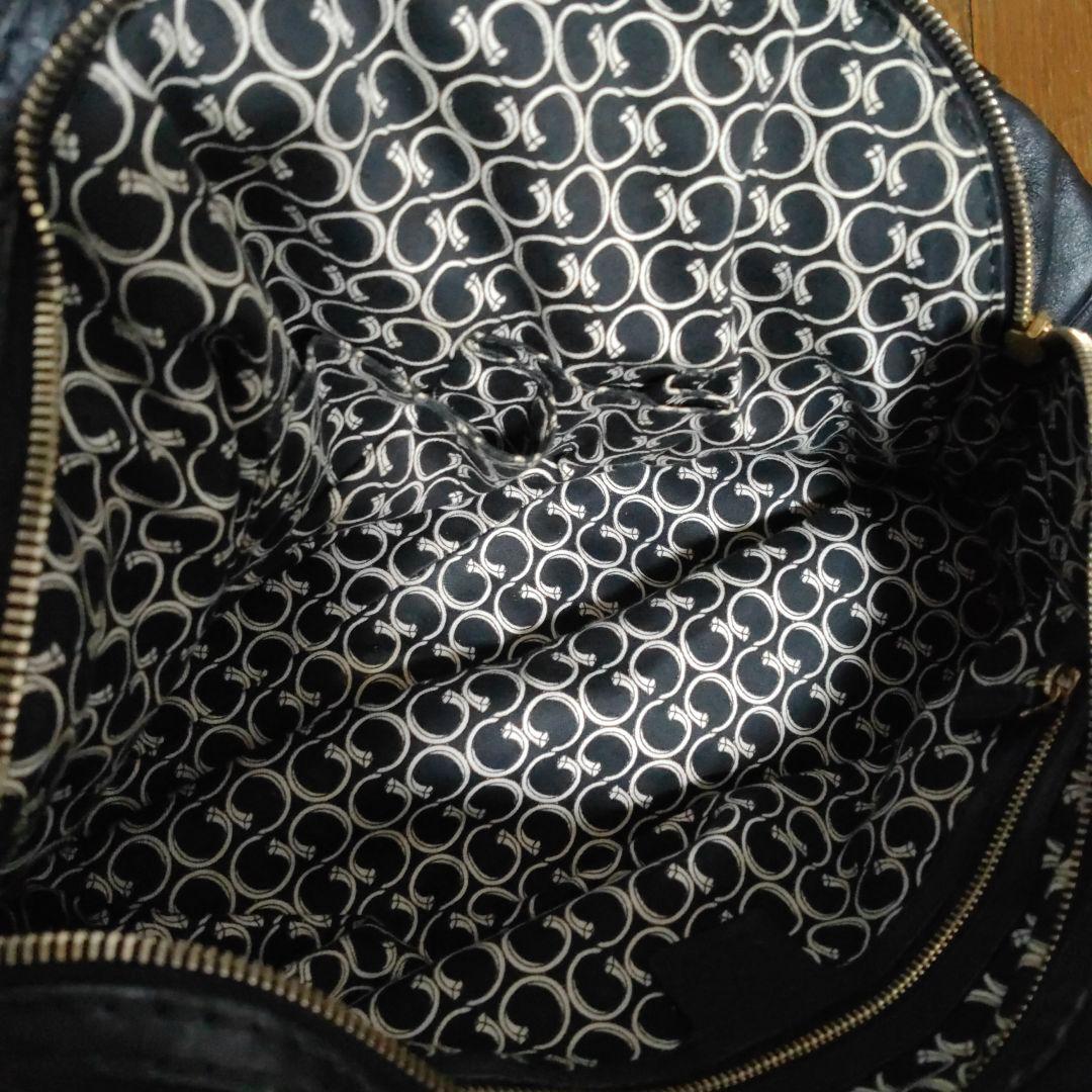 新宿高島屋購入 ホースビット ハンドバッグ レザー 黒