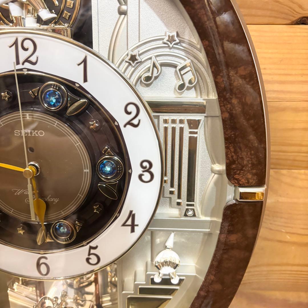 【廃盤品】SEIKO セイコー からくり 掛け時計 電波時計 30曲収録