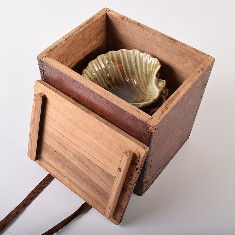 和食器 尾張 御深井焼焼 貝形向付 五客 時代箱付