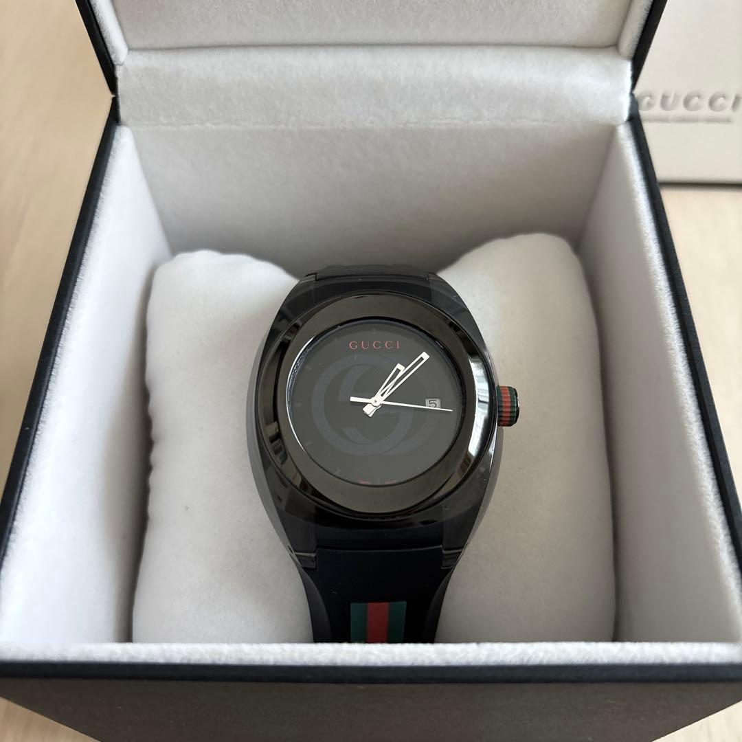 (麺)GUCCI SYNC ラバーベルト時計 (値下げ)