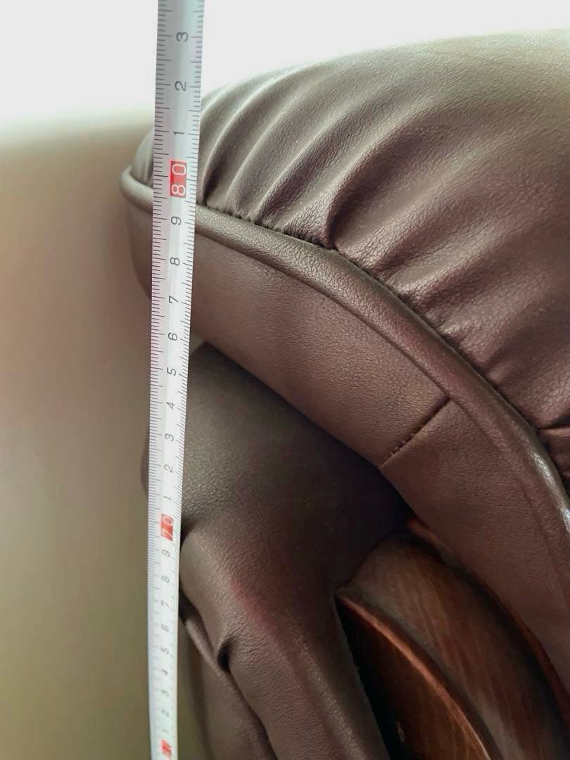 昭和レトロ　合成皮革ソファ3人掛け　ビンテージ