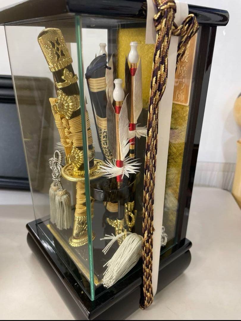 新品未使用　6号 パノラマケース入り破魔弓 天然羽根 コンパクト 破魔矢