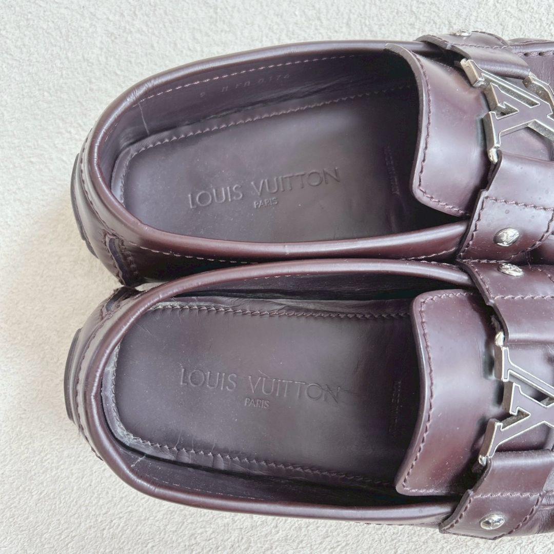 極美品 ルイヴィトンLOUIS VUITTON レザー モカシン シューズ 革靴