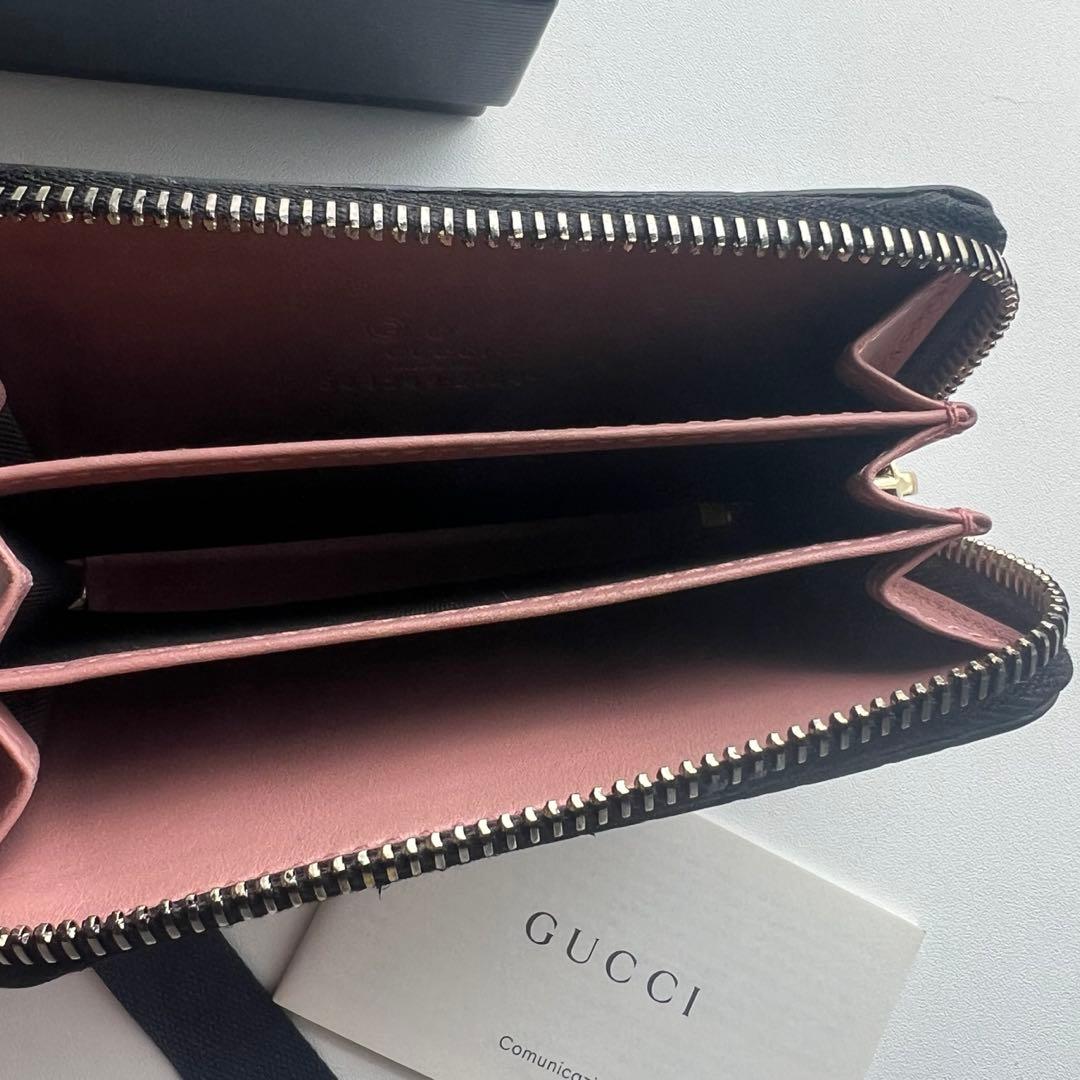 329 極上美品 GUCCI グッチ マイクロシマ 小銭入れ 財布