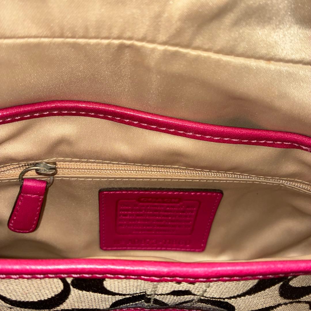 土日お値下げ　コーチ　ハンドバッグ　ピンク