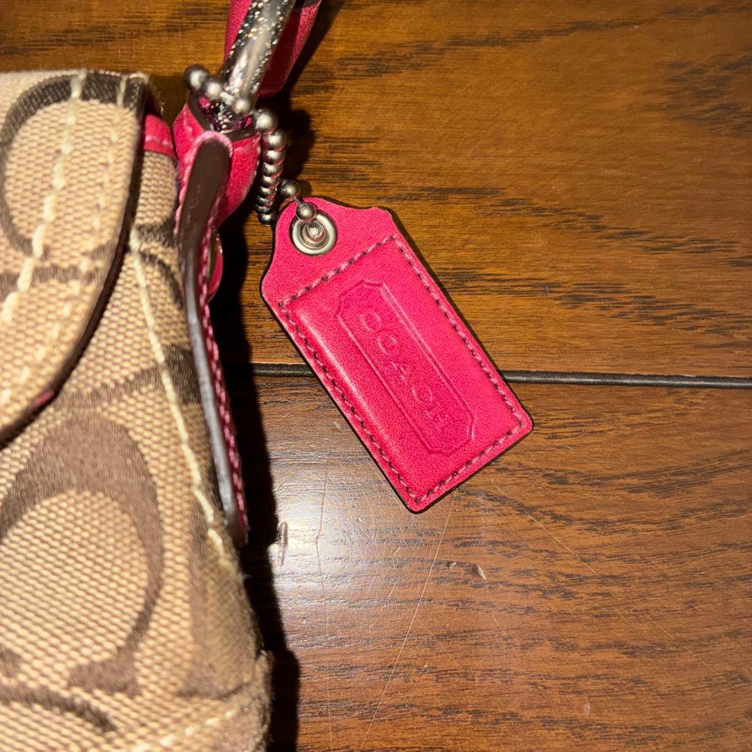 土日お値下げ　コーチ　ハンドバッグ　ピンク