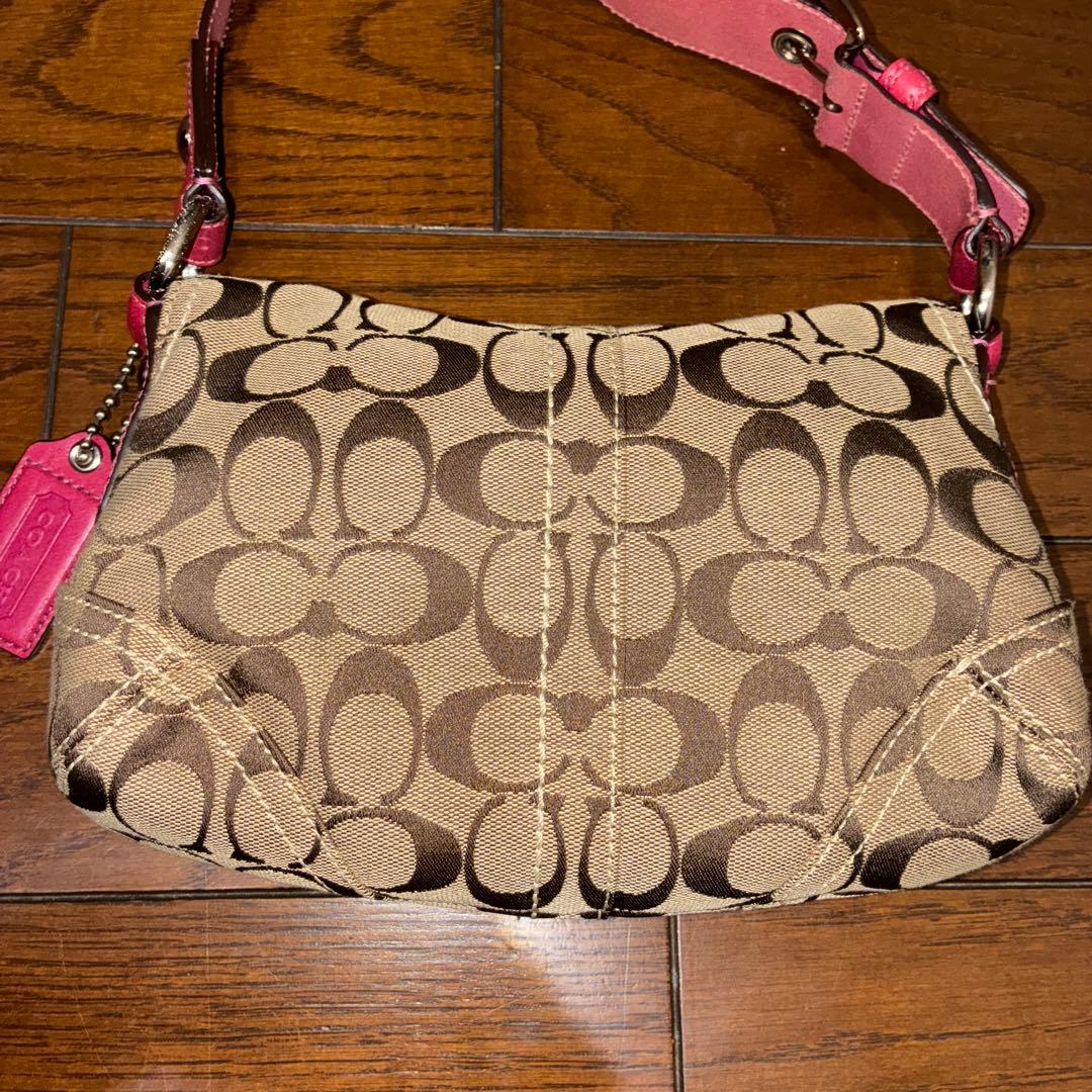 土日お値下げ　コーチ　ハンドバッグ　ピンク