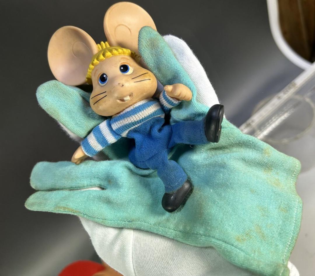 70年代 トッポジージョ 野球 ソフビ 貯金箱 指人形 ビンテージ