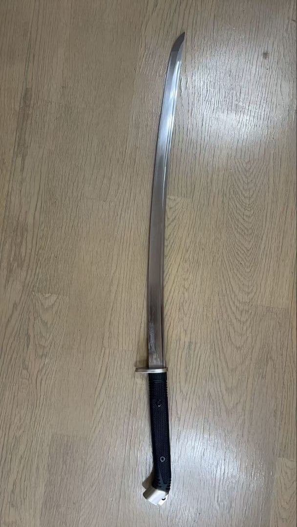 戦術打刀 模造刀 1060 鋼刃 木塗装鞘 TPR 柄 日本刀 居合刀