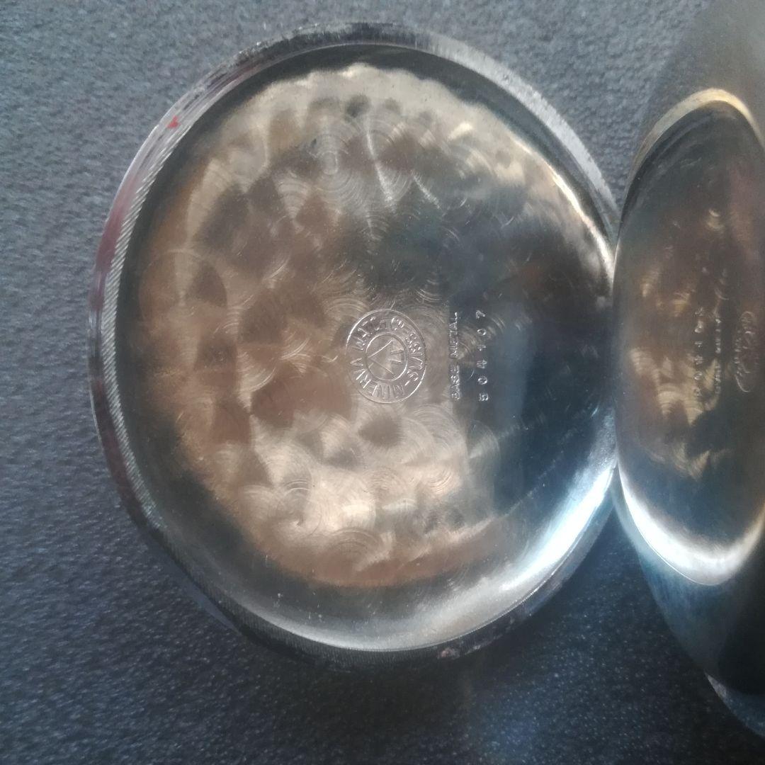 マ*ル様 MINERVA　ワンプッシュクロノグラフ　手巻き　懐中時計　稼働　ミネ