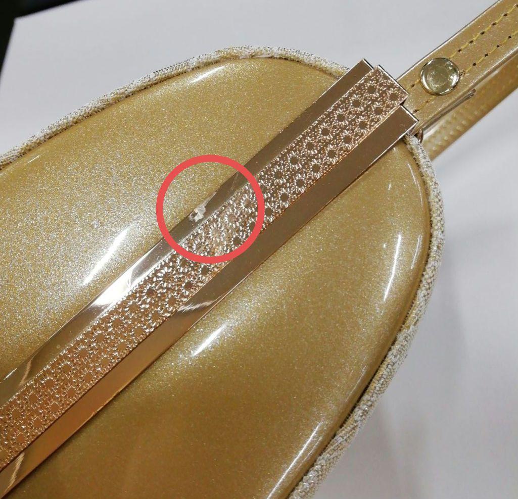 新品未使用 礼装用 佐賀錦ゴールド系草履バッグセット　フリーサイズ OL-4