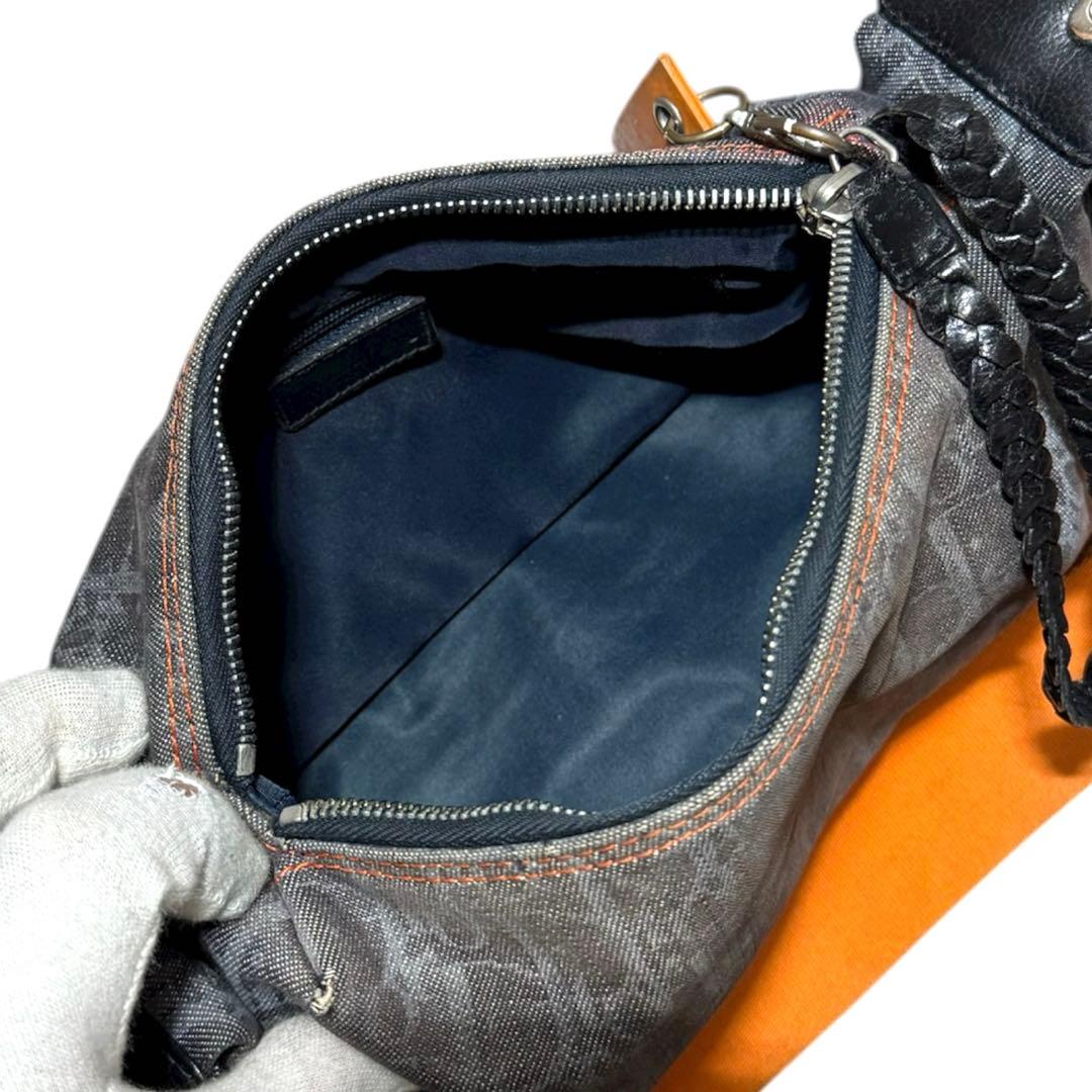 クリスチャンディオール フライト デニム オブリーク ショルダーバッグ