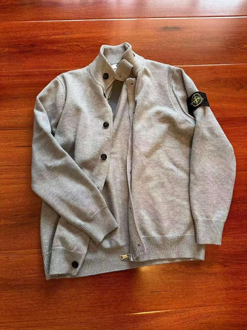 Stone  グレー カーディガン Lサイズ 軽い使用感 j.(ジェイドット)｜アルパカミックスカーディガン/グレー の通販