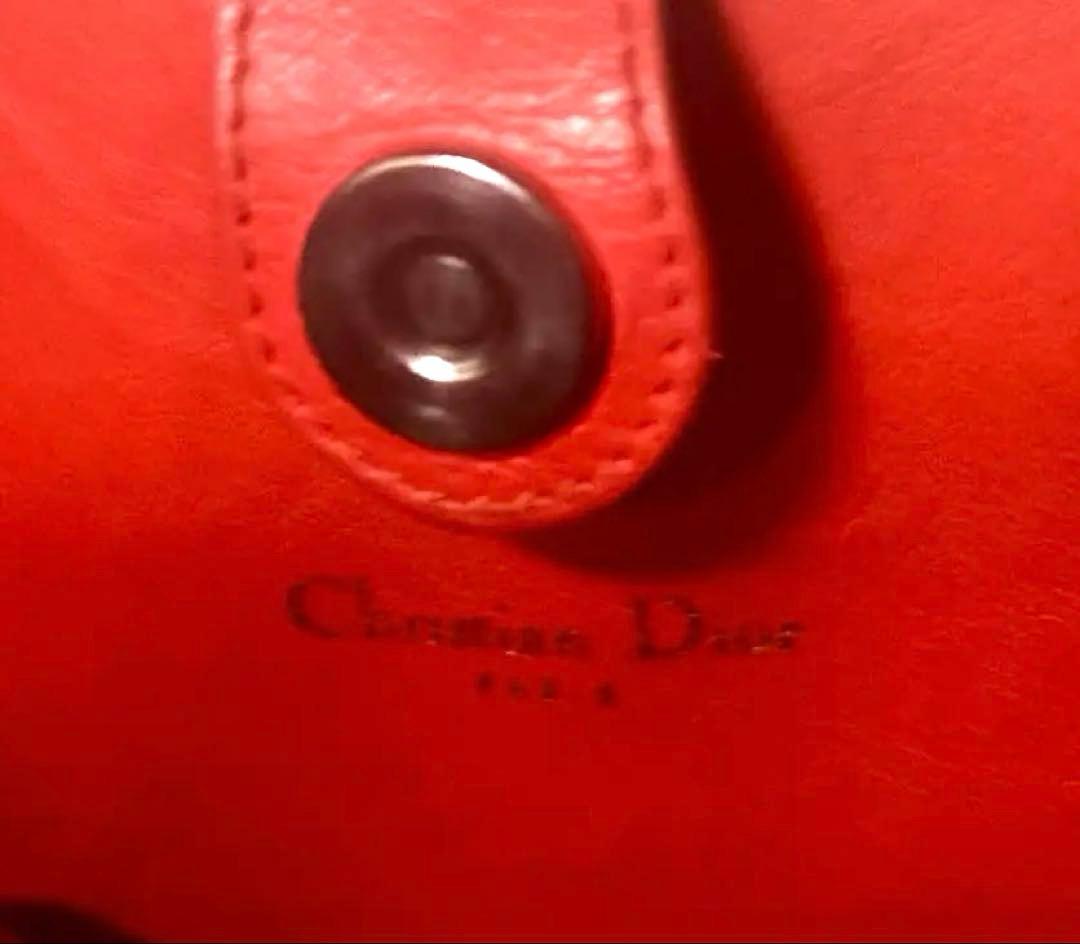 5*m様 Dior ピンク オレンジ バイカラー ハンドバッグ 美品 チャーム