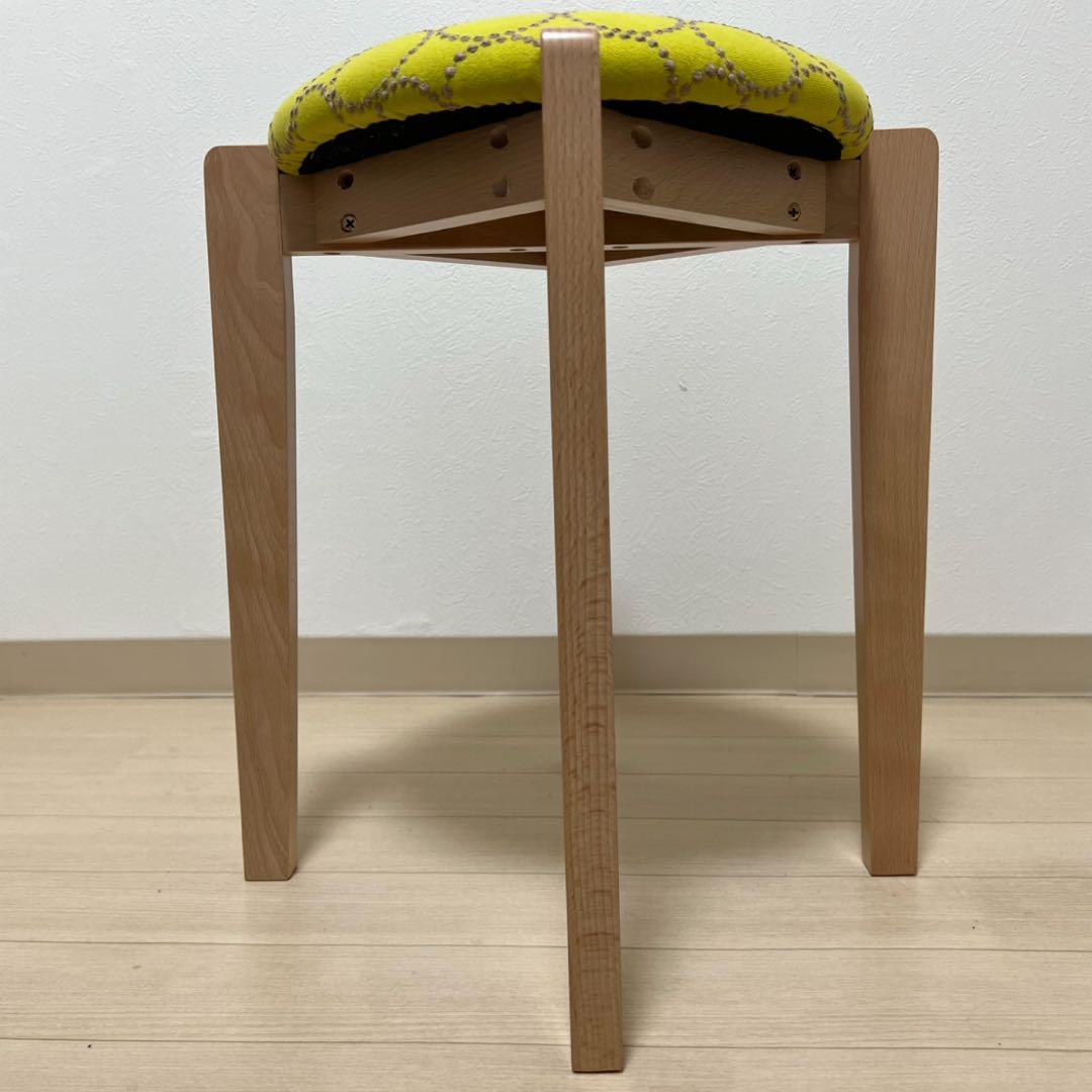 ミナペルホネン dop タンバリン 角脚 スツール 【イエローグレ】スタッキング