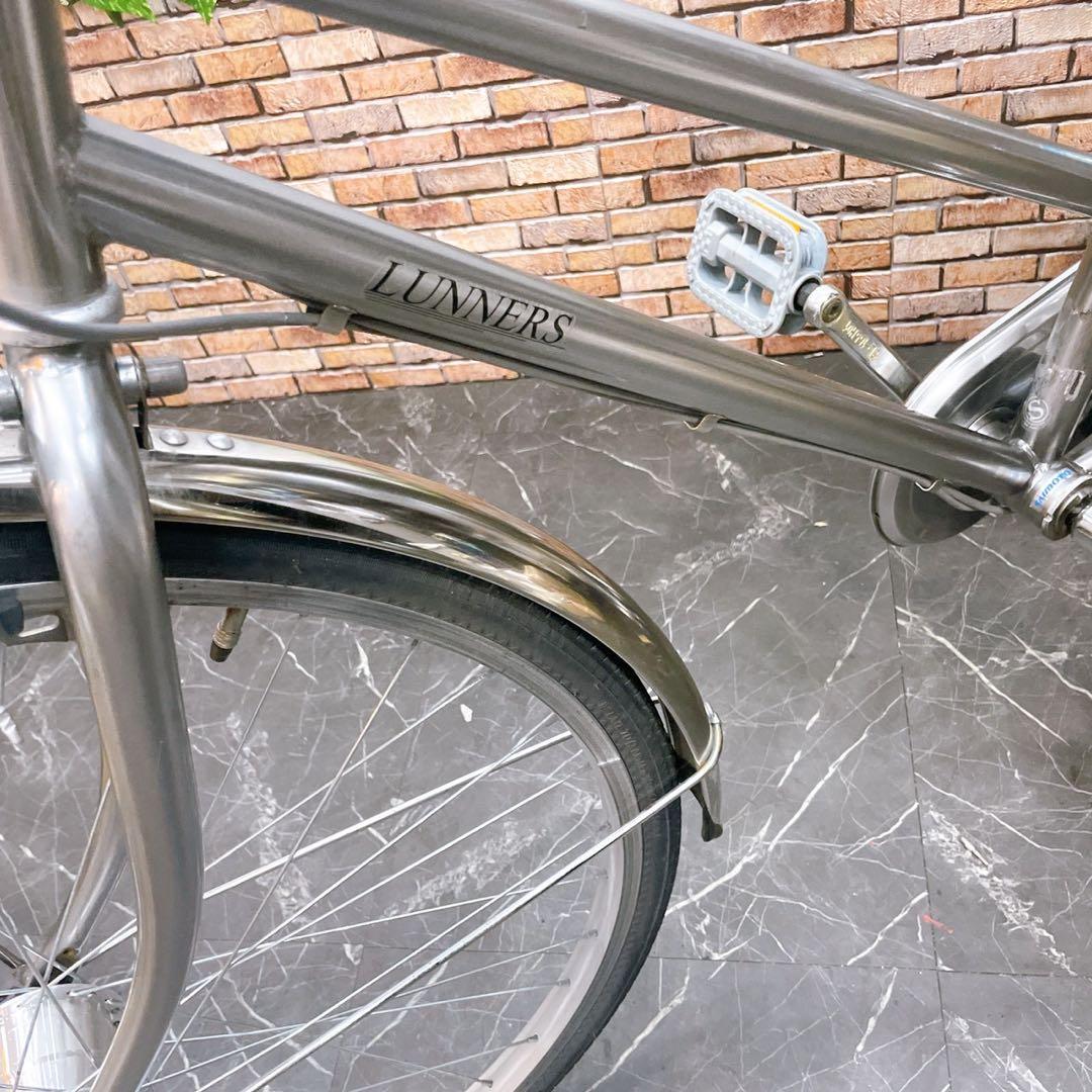 【87】一般車 シティー車 LUNERS シルバー 27インチ 内装変速付き