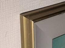 【真作】絵画　野々内宏　日本画SM　頬白　花鳥画の繊細な美　共シール　W72