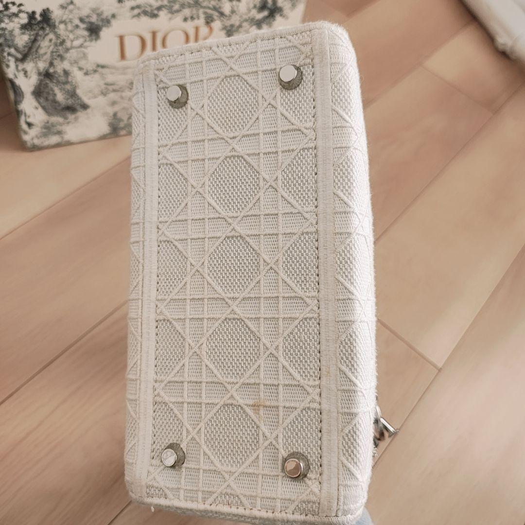 Dior レディディオールディーライトLADYD-LITE バッグ ホワイト
