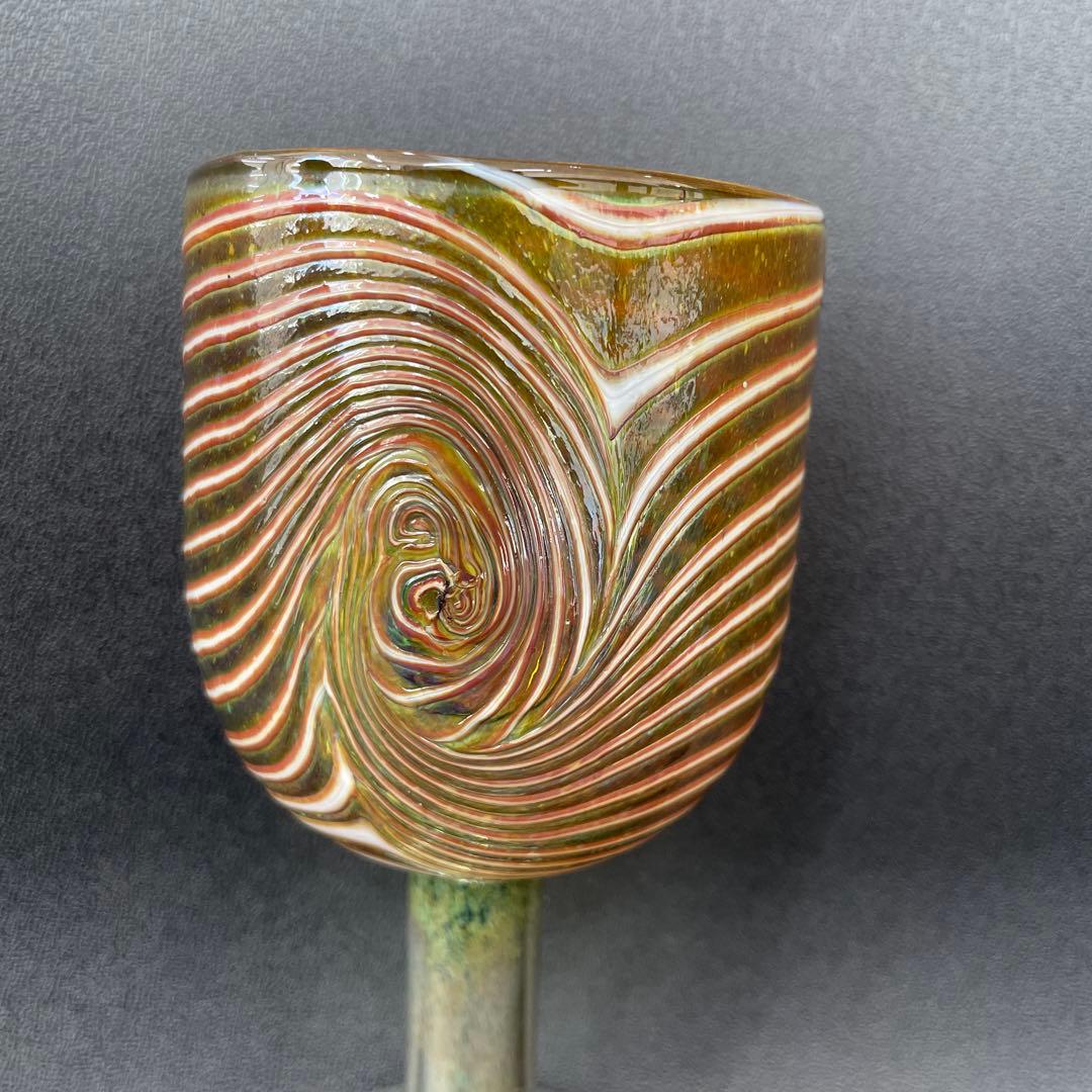 E】✨希少品✨ヌータヤルヴィ オイバトイカ グラス 渦巻き模様 一点物