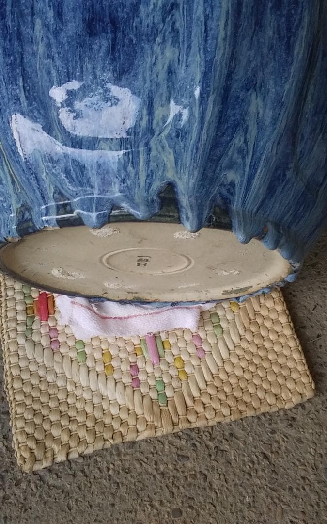 直径45㎝ 陶器製の火鉢 昭和レトロ アンティーク ヴィンテージ