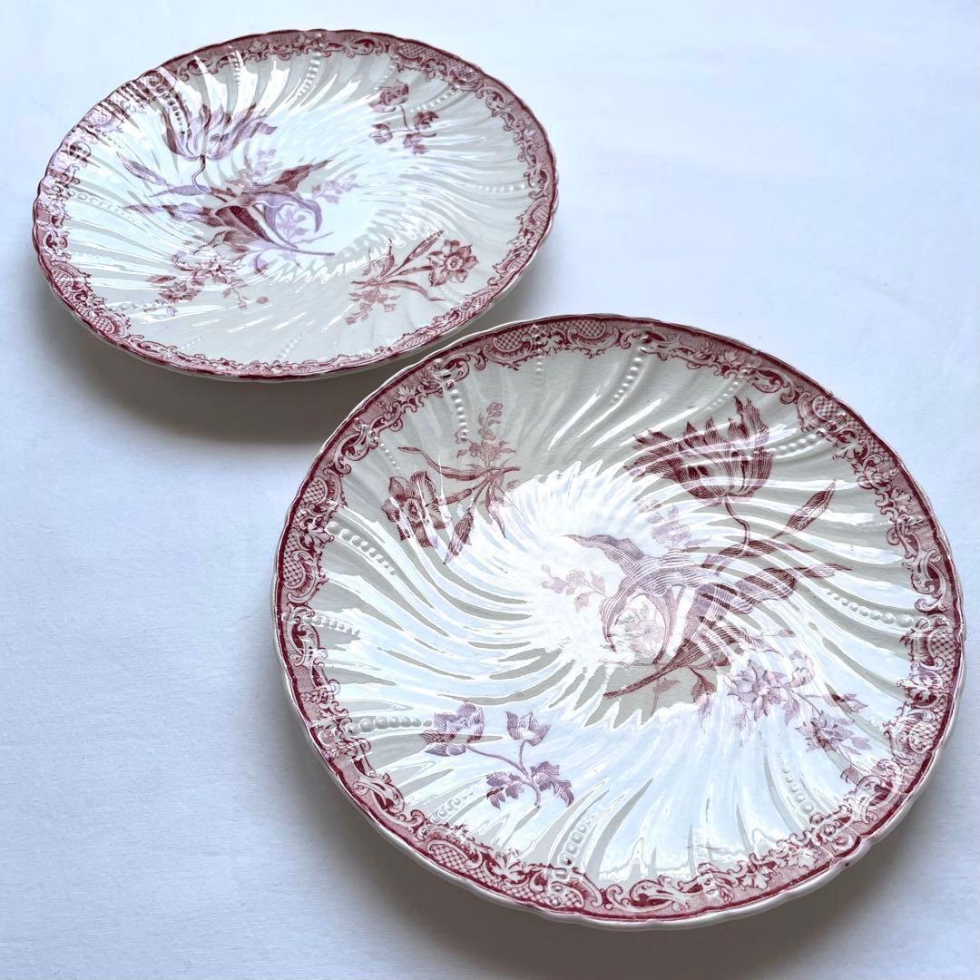 香蘭社 有田焼 フランクリン・ポーセリン 限定版絵皿 花の宴の内6枚