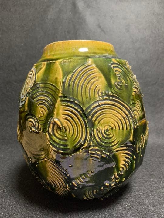 中島卓　織部　花器