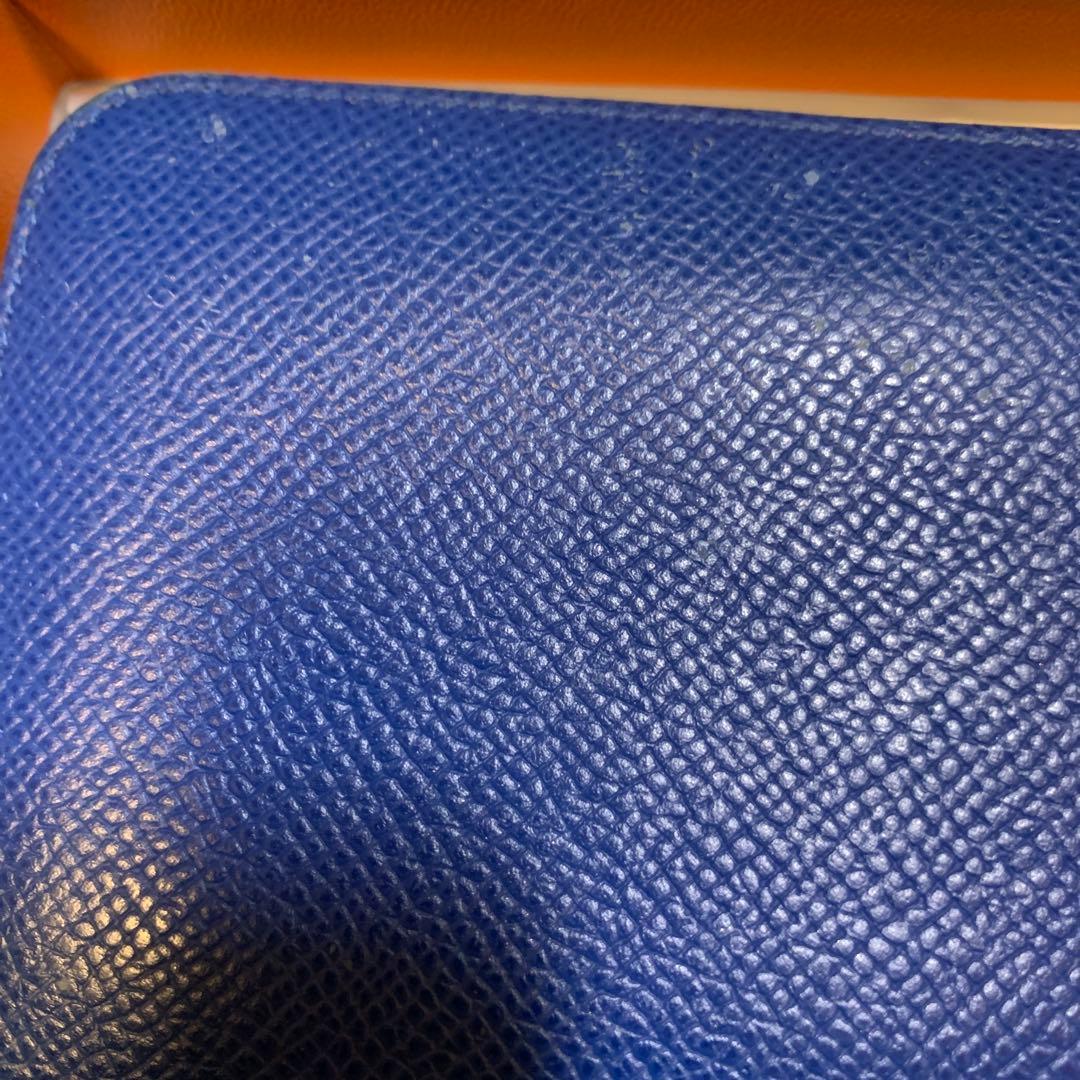 エルメス アザップ シルクイン コンパクト ブルー ヴォーエプソン D