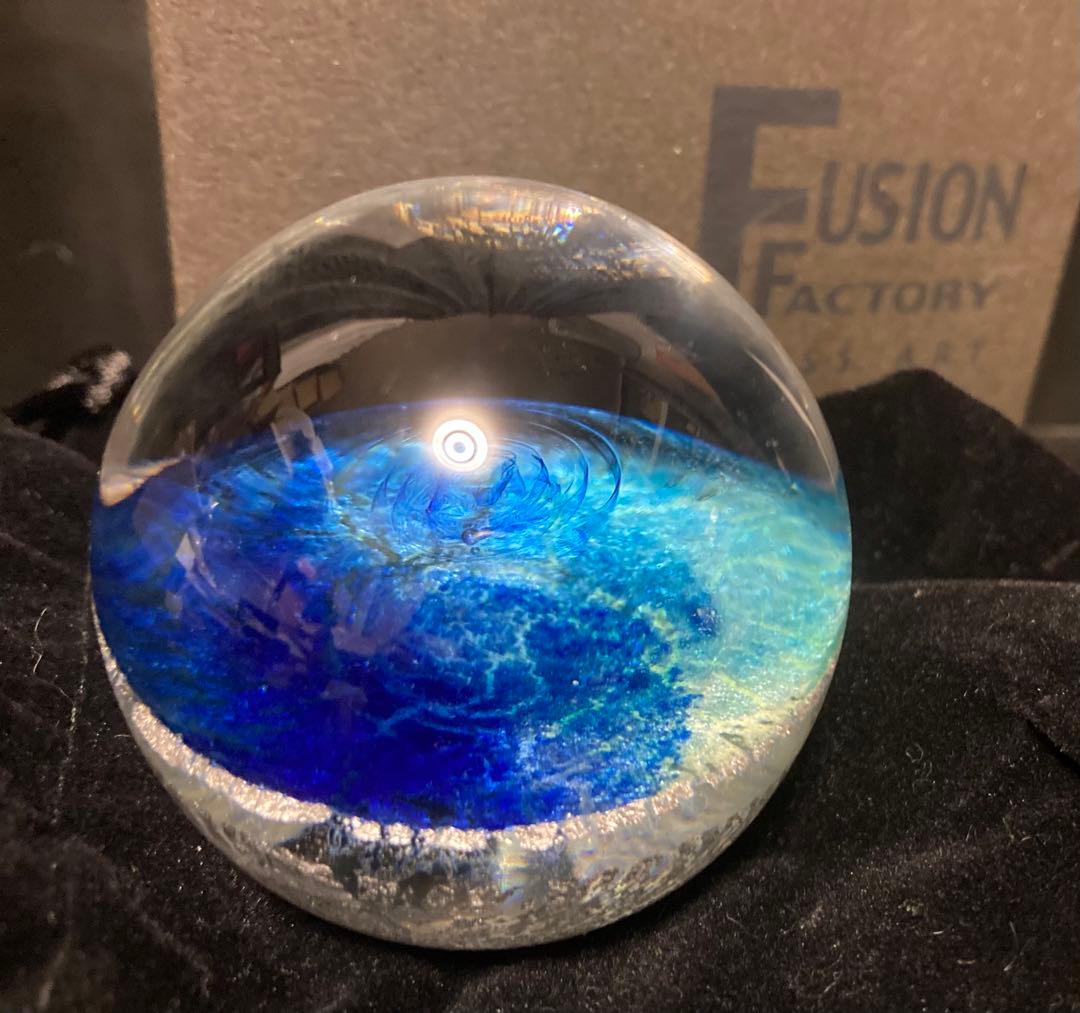 ノグチミエコ 四季球 夏 ◇ ガラス アート オブジェ 【送料無料