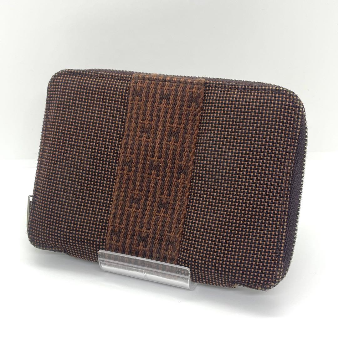 エルメス エールライン パースPM 二つ折り財布 HERMES エルメス エールライン パースPM キャンバス 二つ折り財布 箱付