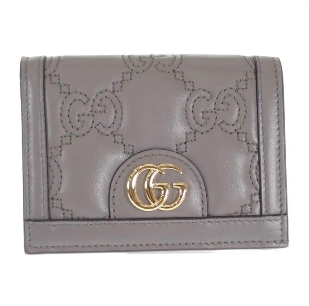 GUCCI GGマトラッセ カードケースウォレット 二つ折り財布 GUCCI（グッチ） 2つ折り財布 GGマトラッセ カードケース ウォレット