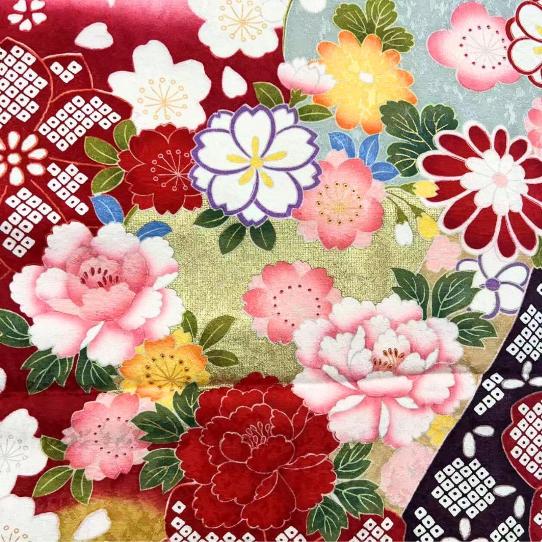 ≪早い者勝ち≫【美品】 振袖セット 成人式 正絹 古典柄 振袖 赤 S*144