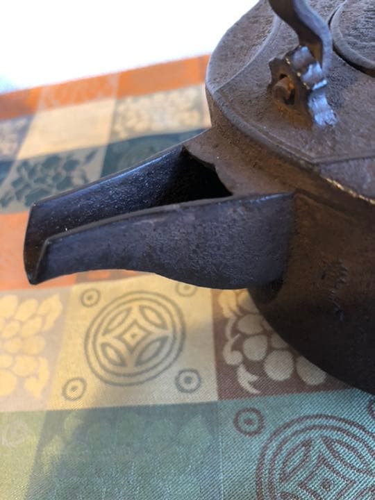 浄義 七宝 銚子 鉄瓶 共箱 陶器蓋付き